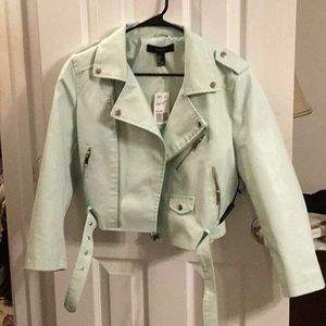 Size Large Faux Leather Mint Dress.